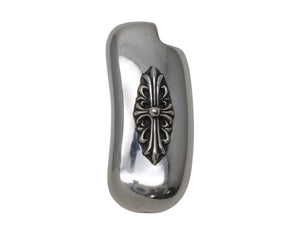 CHROME HEARTS クロムハーツ BEANS LIGHTER CASE ビーンズ ライターケース 重量約127.8g フローラルクロス シルバー 美品 中古 4c070264