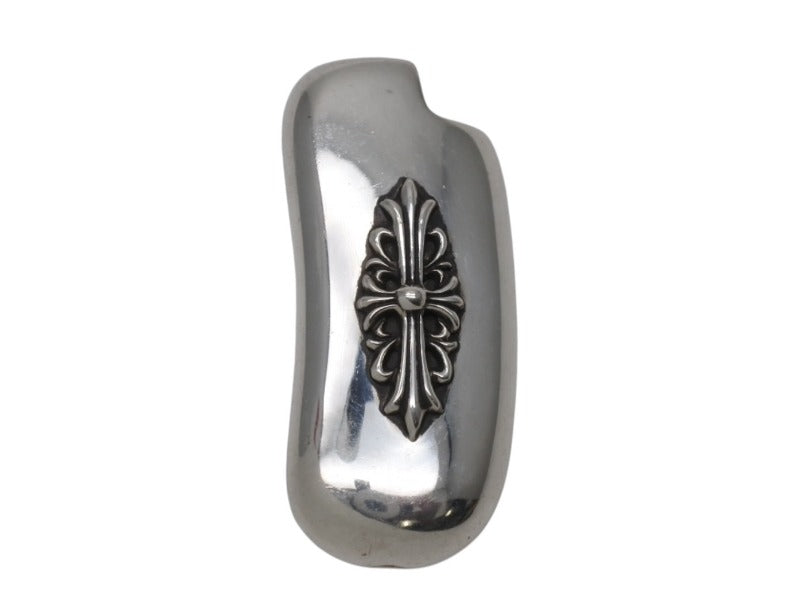 CHROME HEARTS クロムハーツ BEANS LIGHTER CASE ビーンズ ライターケース 重量約127.8g フローラルクロス シルバー 美品 中古 4c070264
