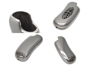CHROME HEARTS クロムハーツ BEANS LIGHTER CASE ビーンズ ライターケース 重量約127.8g フローラルクロス シルバー 美品 中古 4c070264