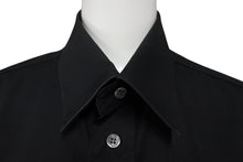 Load image into Gallery viewer, RAF SIMONS ラフシモンズ 長袖シャツ ワンポイントロゴ 2006 R刺繡 シャツ コットン ブラック サイズ48 美品 中古 4c070276