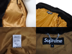 極美品 SUPREME シュプリーム ファーコートジャケット アクリルポリエステル ブラック サイズM 中古 4c070278 