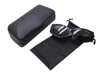 Load image into Gallery viewer, BALENCIAGA バレンシアガ オーバル サングラス メガネ BB0258S イタリア製 ブラック ホワイト サイズ58□18 美品 中古 4c070279