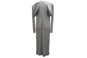 極美品 PLEATS PLEASE ISSEY MIYAKE プリーツプリーズ イッセイミヤケ ワンピース PP04-JH617 グレー サイズ3 中古 4c070285