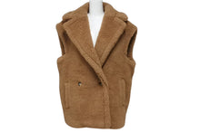Load image into Gallery viewer, 極美品 MAX MARA マックスマーラ ベスト ジャケット キャメル ウール レディース サイズXS 12760223 中古 4c070288