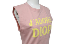 Load image into Gallery viewer, ChristianDior クリスチャンディオール タンクトップ ジャドール ノースリーブ 2E12155300 ピンク イエロー サイズ40 美品 中古 4c070292