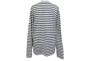 CHANEL シャネル 長袖Ｔシャツ C07811W04206 サイズM 2008年 クリスマス限定 ココマーク ボーダー ホワイト 美品 中古 4c070293