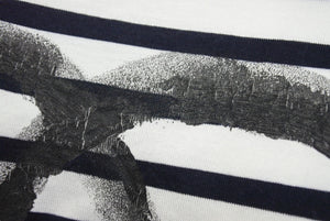 CHANEL シャネル 長袖Ｔシャツ C07811W04206 サイズM 2008年 クリスマス限定 ココマーク ボーダー ホワイト 美品 中古 4c070293