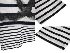 CHANEL シャネル 長袖Ｔシャツ C07811W04206 サイズM 2008年 クリスマス限定 ココマーク ボーダー ホワイト 美品 中古 4c070293