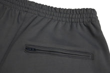 Load image into Gallery viewer, BALENCIAGA バレンシアガ トラックパンツ 601609 サイズ46 サイドライン 刺繍ロゴ グレー ライムグリーン 美品 中古 4c070297