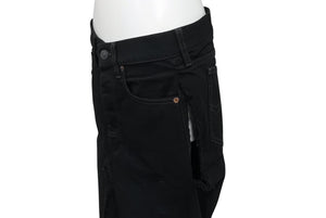 BALENCIAGA バレンシアガ デニムスカート 719270 サイズ36 ダメージ加工 ドッキング ブラック コットン 美品 中古 4c070299