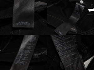 BALENCIAGA バレンシアガ デニムスカート 719270 サイズ36 ダメージ加工 ドッキング ブラック コットン 美品 中古 4c070299