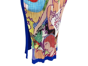 [USED/中古]PLEATS PLEASE プリーツプリーズ 半袖Ｔシャツ ブルー ポリエステル 3 PP12-JH221 Aランク 中古 4c070301