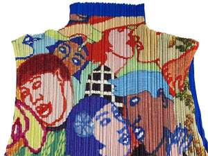 [USED/中古]PLEATS PLEASE プリーツプリーズ 半袖Ｔシャツ ブルー ポリエステル 3 PP12-JH221 Aランク 中古 4c070301
