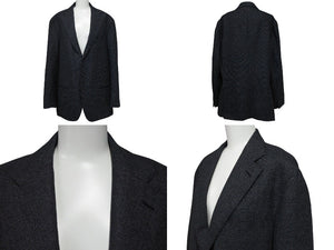 CARUSO カルソー セットアップ ウール ナイロン ジャケット パンツ イタリア製 ブラック グレー 美品 中古 4c070302