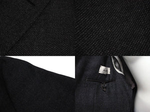 CARUSO カルソー セットアップ ウール ナイロン ジャケット パンツ イタリア製 ブラック グレー 美品 中古 4c070302