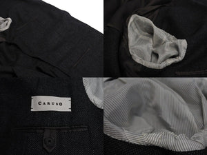 CARUSO カルソー セットアップ ウール ナイロン ジャケット パンツ イタリア製 ブラック グレー 美品 中古 4c070302
