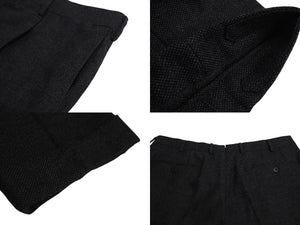 CARUSO カルソー セットアップ ウール ナイロン ジャケット パンツ イタリア製 ブラック グレー 美品 中古 4c070302