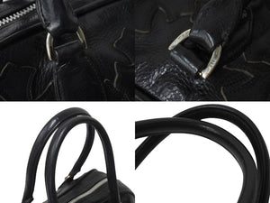 ChromeHearts クロムハーツ 新型 スモール ジムバッグ セメタリークロスパッチ ボストンバッグ CHチャーム ブラック 美品 中古 4c070306