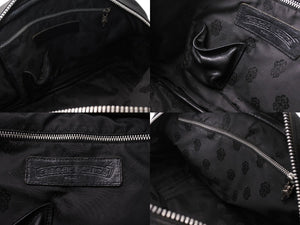 ChromeHearts クロムハーツ 新型 スモール ジムバッグ セメタリークロスパッチ ボストンバッグ CHチャーム ブラック 美品 中古 4c070306