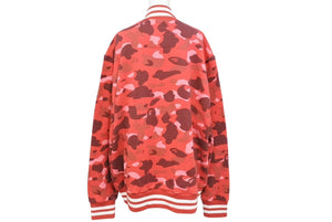 ABATHINGAPE アベイシングエイプ ファレル カモ スウェット スタジャン JAPAN製 コットン レッド ホワイト サイズL 美品 中古 4c070315 