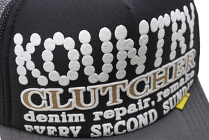 未使用 KAPITAL キャピタル パールクラッチャーDtトラックCAP 帽子 グレー ブラック EK1377XHB 中古 4c070328 