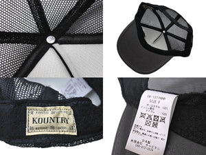 未使用 KAPITAL キャピタル パールクラッチャーDtトラックCAP 帽子 グレー ブラック EK1377XHB 中古 4c070328 