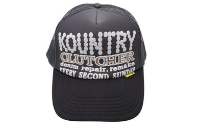 未使用 KAPITAL キャピタル パールクラッチャーDtトラックCAP 帽子 グレー ブラック EK1377XHB 中古 4c070330 