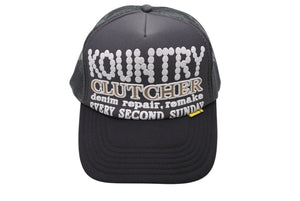 未使用 KAPITAL キャピタル パールクラッチャーDtトラックCAP 帽子 グレー ブラック EK1377XHB 中古 4c070330 