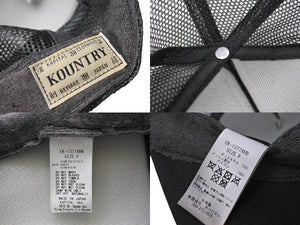 未使用 KAPITAL キャピタル パールクラッチャーDtトラックCAP 帽子 グレー ブラック EK1377XHB 中古 4c070330 