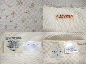 新品未使用 KAPITAL キャピタル ワッフル天竺 小花pt ZIP ダウン