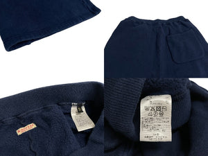 未使用 KAPITAL キャピタル フレアスウェットパンツ ネイビー コットンプリント EK1686LP 中古 4c070334 