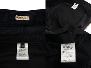 未使用 KAPITAL キャピタル 8W コーデュロイ 5P ZIPPER ラットフレアパンツ K2410LP093 ブラック サイズ38 中古 4c070344 