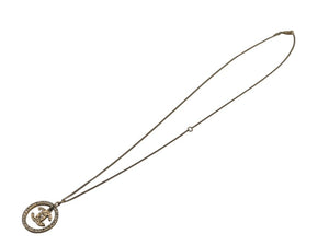 CHANEL シャネル ネックレス ココマーク サークルスウィング アクセサリー GP ラインストーン ゴールド 美品 中古 4c070365
