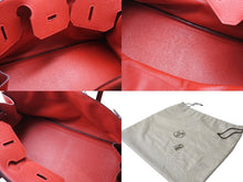 Load image into Gallery viewer, HERMES エルメス Shoulder Birkin ショルダーバーキン トゴ ヴァーミリオンレッド シルバー金具 □I刻印 2005年製 美品 中古 4c070375