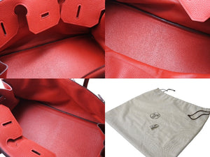 HERMES エルメス Shoulder Birkin ショルダーバーキン トゴ ヴァーミリオンレッド シルバー金具 □I刻印 2005年製 美品 中古 4c070375