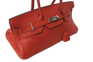 HERMES エルメス Shoulder Birkin ショルダーバーキン トゴ ヴァーミリオンレッド シルバー金具 □I刻印 2005年製 美品 中古 4c070375