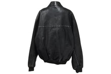 Load image into Gallery viewer, pellepelle ペレペレ レザージャケット ビックシルエット スタッズ ナイロン レザー ブラック 美品 中古 4c070376
