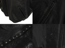Load image into Gallery viewer, pellepelle ペレペレ レザージャケット ビックシルエット スタッズ ナイロン レザー ブラック 美品 中古 4c070376