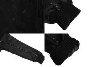 pellepelle ペレペレ レザージャケット ビックシルエット スタッズ ナイロン レザー ブラック 美品 中古 4c070376