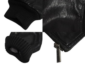 pellepelle ペレペレ レザージャケット ビックシルエット スタッズ ナイロン レザー ブラック 美品 中古 4c070376