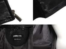 Load image into Gallery viewer, pellepelle ペレペレ レザージャケット ビックシルエット スタッズ ナイロン レザー ブラック 美品 中古 4c070376