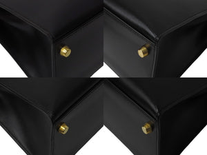 新品同様 HERMES エルメス ケリー28 外縫い ブラック ◻︎D刻印 カーフスキン ゴールド金具 V金具 ハンドバッグ 中古 4c070377