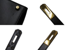 Load image into Gallery viewer, 新品同様 HERMES エルメス ケリー28 外縫い ブラック ◻︎D刻印 カーフスキン ゴールド金具 V金具 ハンドバッグ 中古 4c070377