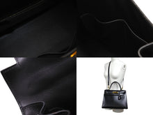 Load image into Gallery viewer, 新品同様 HERMES エルメス ケリー28 外縫い ブラック ◻︎D刻印 カーフスキン ゴールド金具 V金具 ハンドバッグ 中古 4c070377