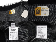 Load image into Gallery viewer, 新品未使用 SAINT Mxxxxxx × DENIM TEARS セントマイケル モヘア カーディガン ブラック ホワイト SMYS10000C50 中古 4c070381