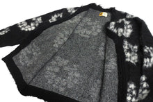 Load image into Gallery viewer, 新品未使用 SAINT Mxxxxxx × DENIM TEARS セントマイケル モヘア カーディガン ブラック ホワイト SMYS10000C50 中古 4c070381