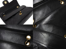 Load image into Gallery viewer, CHANEL シャネル マトラッセ23 Wフラップ チェーン ショルダーバッグ ラムスキン 1番台 ブラック ゴールド金具 美品 中古 4c070383