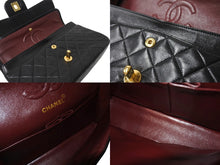 Load image into Gallery viewer, CHANEL シャネル マトラッセ23 Wフラップ チェーン ショルダーバッグ ラムスキン 1番台 ブラック ゴールド金具 美品 中古 4c070383