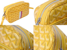 Load image into Gallery viewer, GOYARD ゴヤール カップヴェールPMバッグ ショルダーバッグ CAPVE2PMLTY08CL08P イエロー シルバー金具 PVC レザー 美品 中古 4c070387