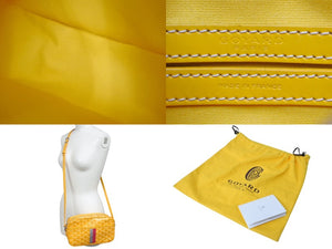 GOYARD ゴヤール カップヴェールPMバッグ ショルダーバッグ CAPVE2PMLTY08CL08P イエロー シルバー金具 PVC レザー 美品 中古 4c070387